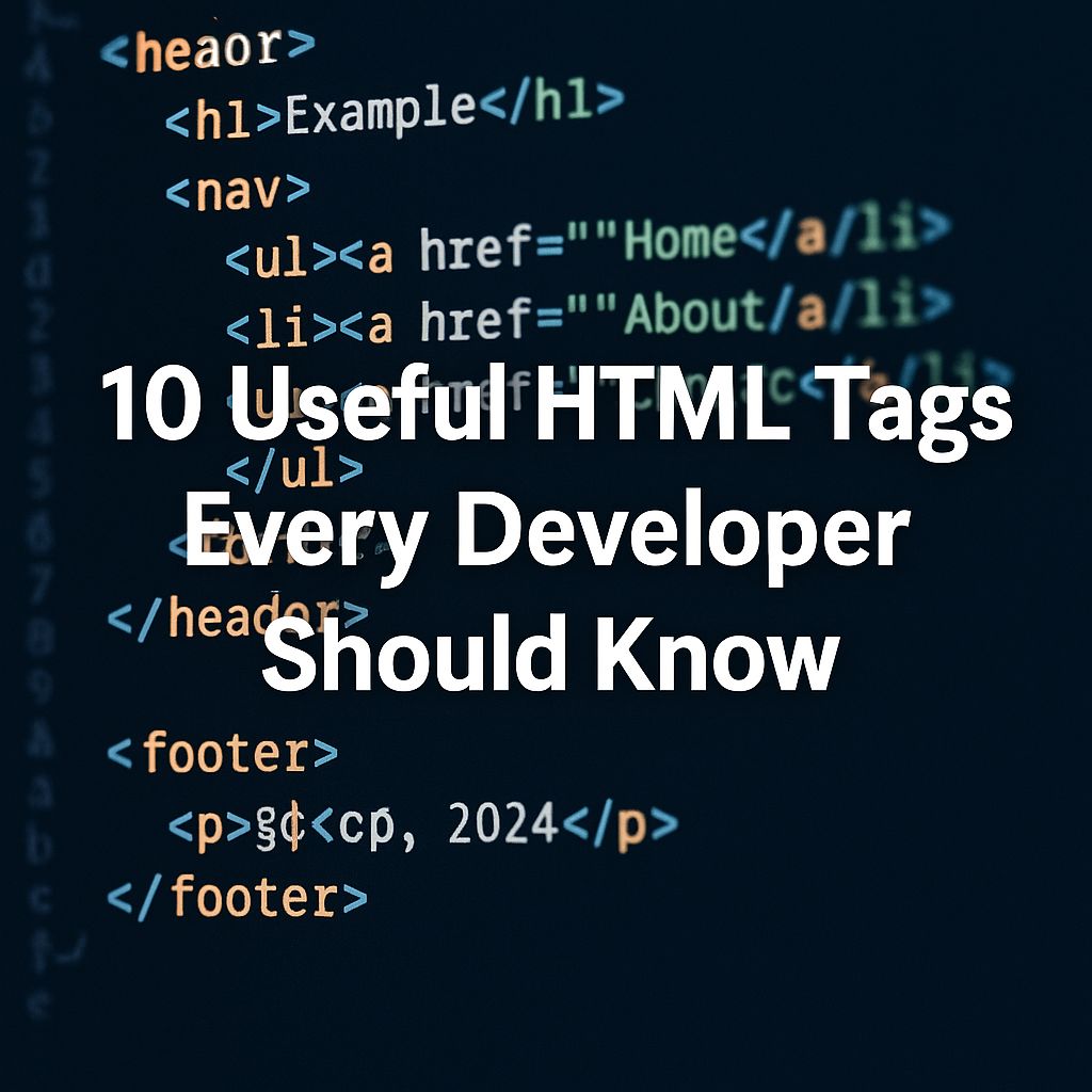 10 Useful HTML Tags Every Developer Should Know (with Examples)