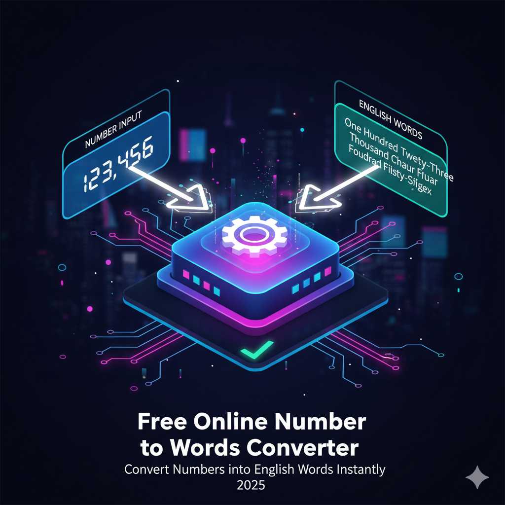 Free Online Number to Words Converter – Convert Numbers into English Words Instantly