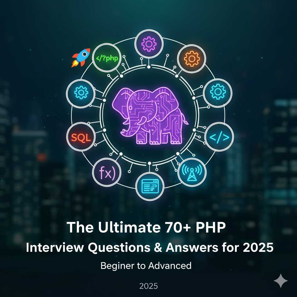 🚀 The Ultimate 70+ PHP Interview Questions & Answers for 2025 (Beginner to Advanced)